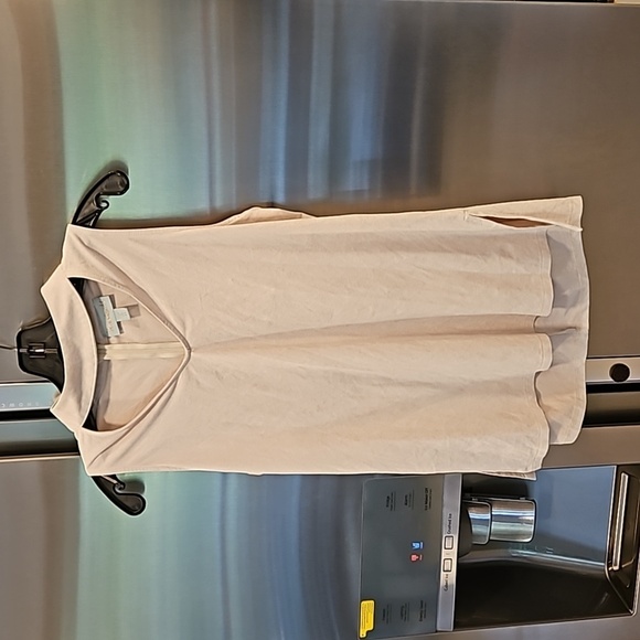 💕VERONICA M💕 100% Suede V-Neck Choker Sleeveles Top ~ Light Beige Medium NWOT - Picture 1 of 6